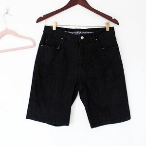 Lee Black Denim Relaxed Fit Mid Rise Shorts Size 10/29